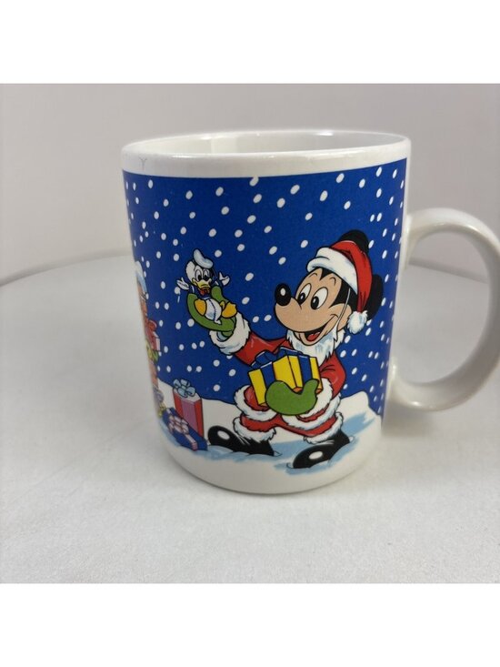Disney Other - Disney Coffee Mug Christmas Mickey Mouse Santa with Pluto Reindeer Vintage